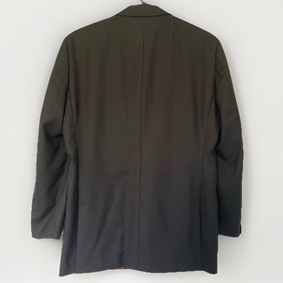 Indochino Luxury Men's NWT CUSTOM SIZE Suit Blazer 40R Black Red Wool Blend - Picture 7 of 9